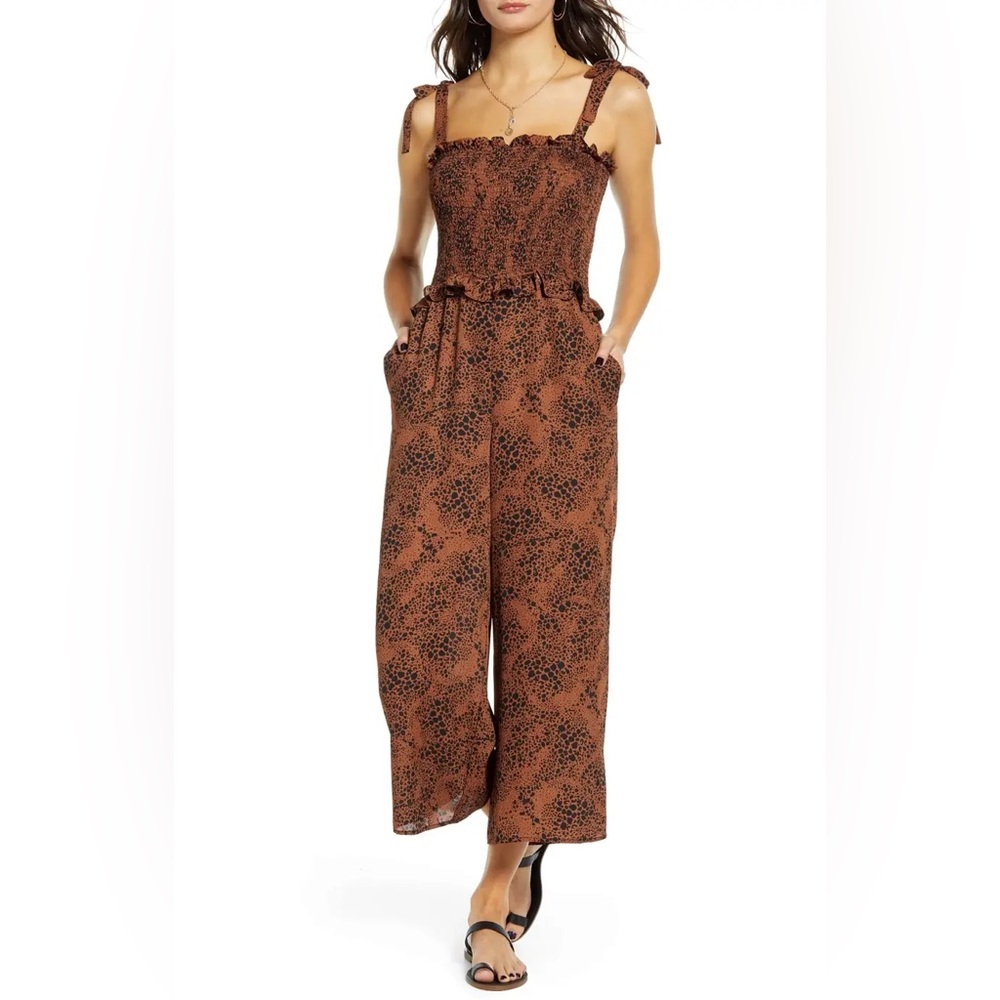 Socialite Print Wide Leg Jumpsuit